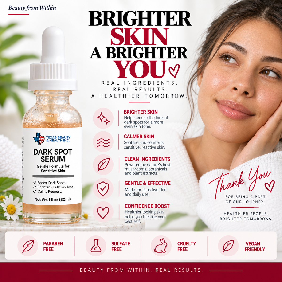 Dark Spot Serum for Sensitive Skin | Gentle Skin Brightening & Even Tone Treatment Serum