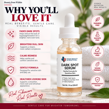 Dark Spot Serum for Sensitive Skin | Gentle Skin Brightening & Even Tone Treatment Serum