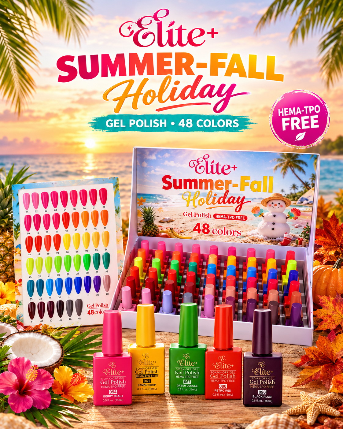 ELITE SUMMER & FALL HOLIDAY GEL COLLECTION - 48 COLORS