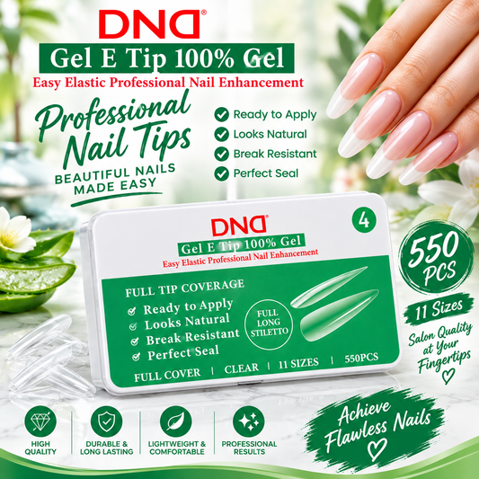 DND SOFT GEL NAIL TIP NO.4 - FULL LONG STILETTO