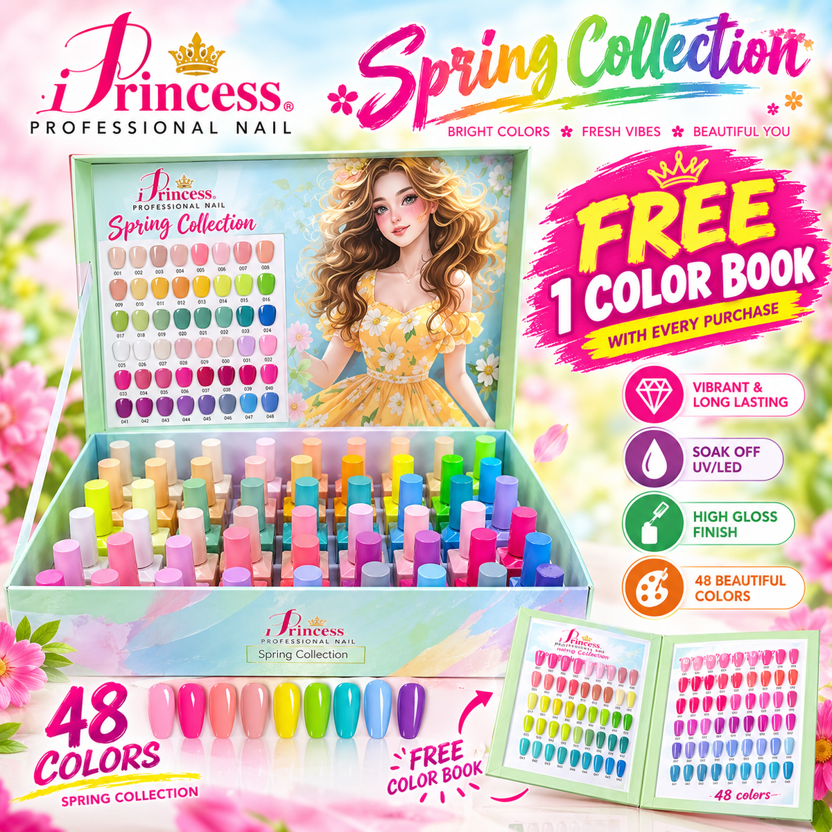 IPRINCESS SPRING GEL COLLECTION - 48 GEL COLORS