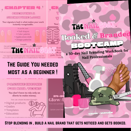 (TheNailGoatCo PRE ORDER OR EBOOK) Booked & Branded Workbook