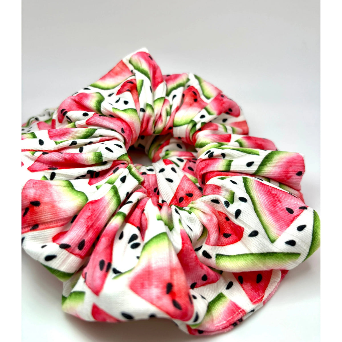 Watermelon Summer Ribbed Scrunchie