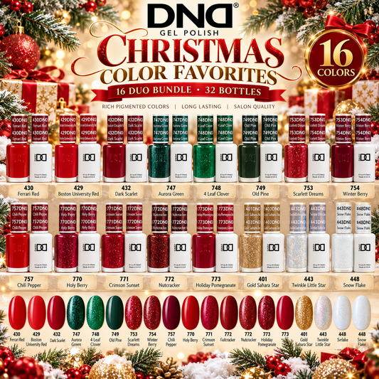 DND CHRISTMAS COLOR FAVORITES COLLECTION – 16 DUO BUNDLE