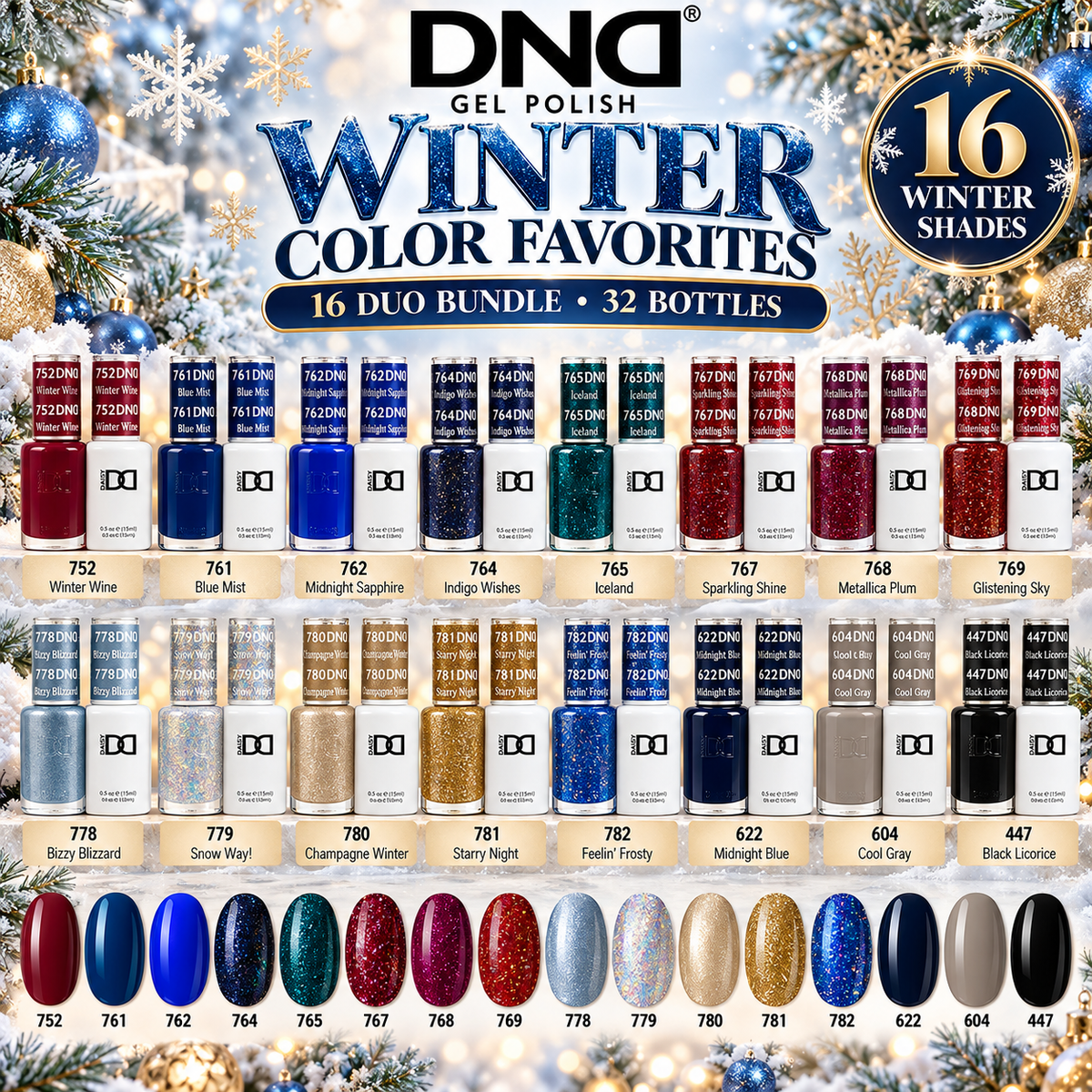 DND WINTER COLOR FAVORITES COLLECTION – 16 DUO BUNDLE