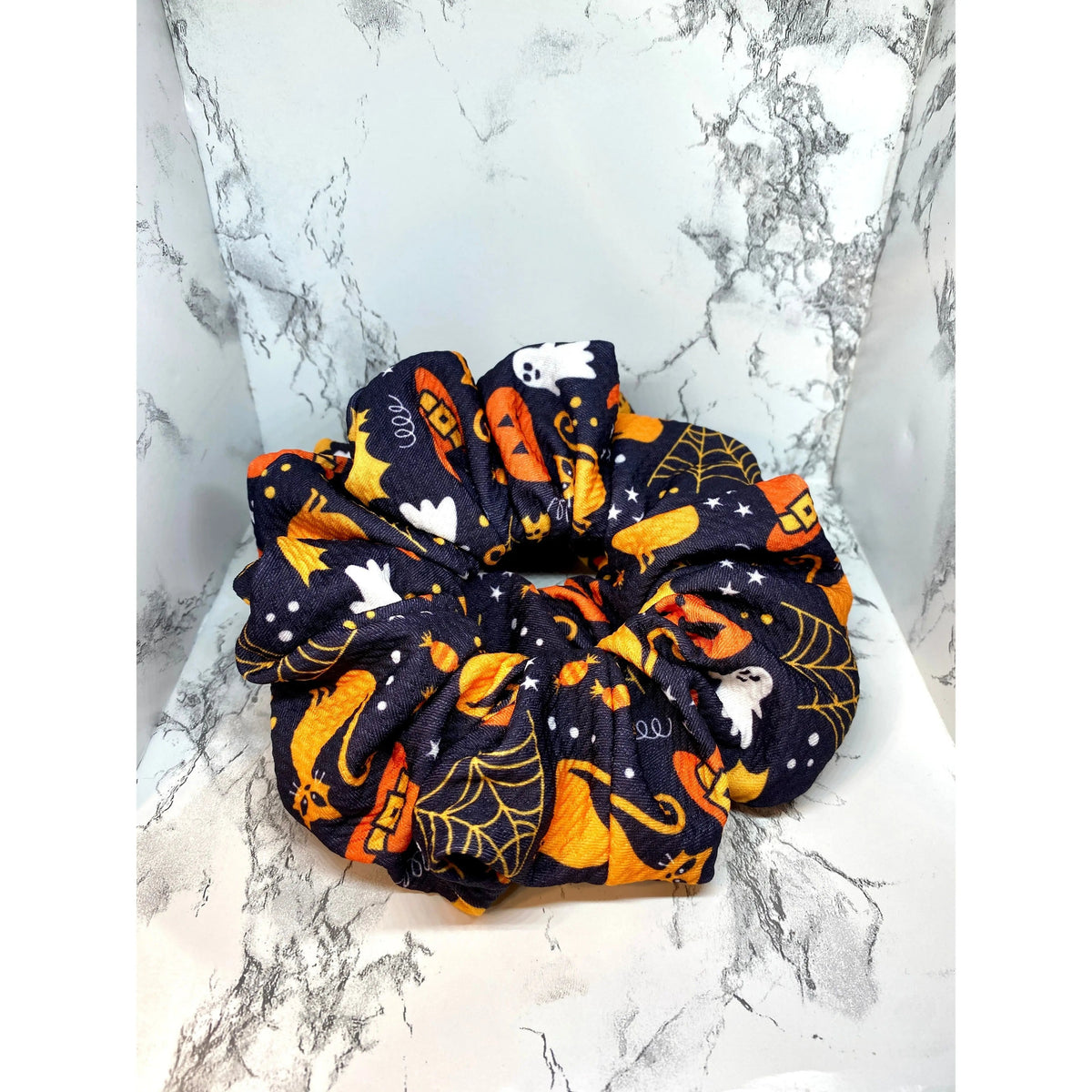 Orange Halloween Party Bullet Scrunchie