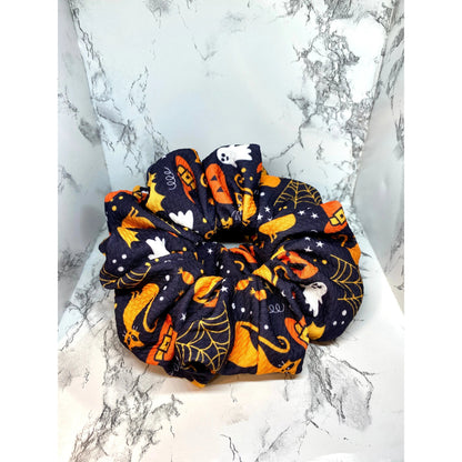 Orange Halloween Party Bullet Scrunchie