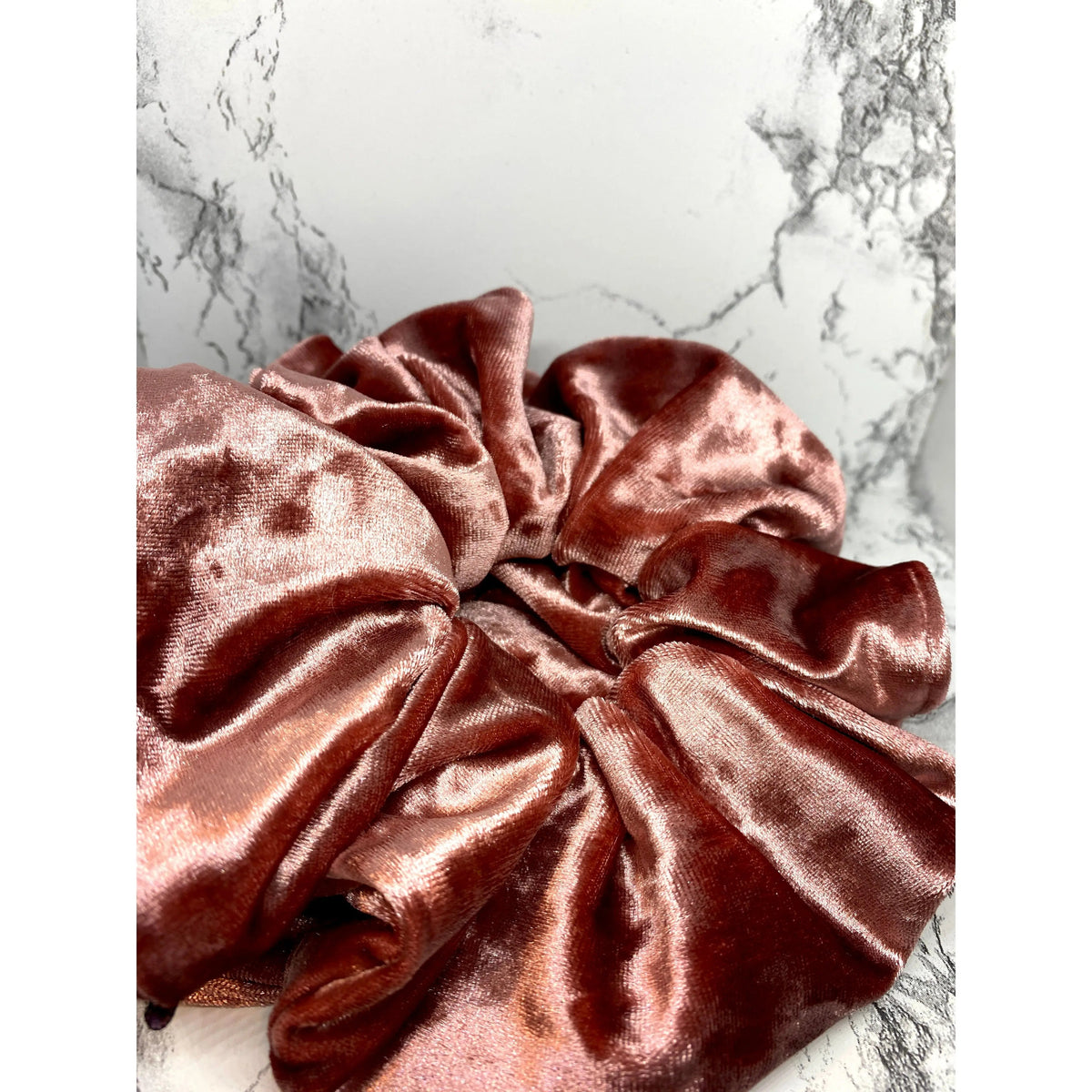 Dusty Rose Crushed Velvet Scrunchie
