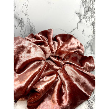 Dusty Rose Crushed Velvet Scrunchie