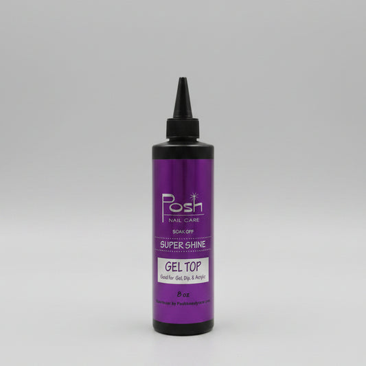 POSH SUPER SHINE NON CLEANSE GEL TOP COAT 8OZ.