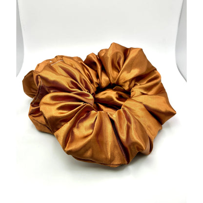 Golden Brown Silk Scrunchie