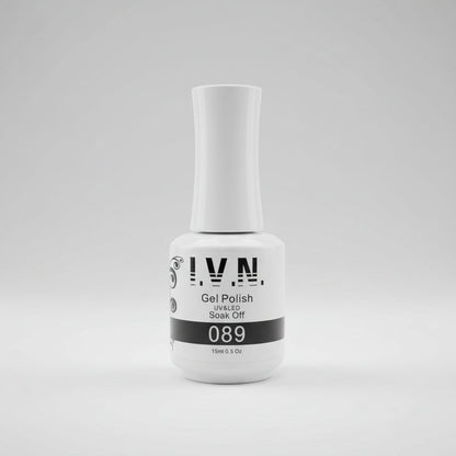 IVN MIDNIGHT BLACK GEL POLISH 0.5OZ.