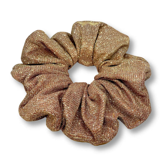 Dusty Rose Pink Sparkle Scrunchie
