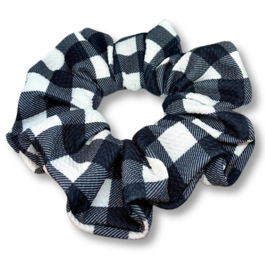 Black and White Buffalo Bullet Scrunchie