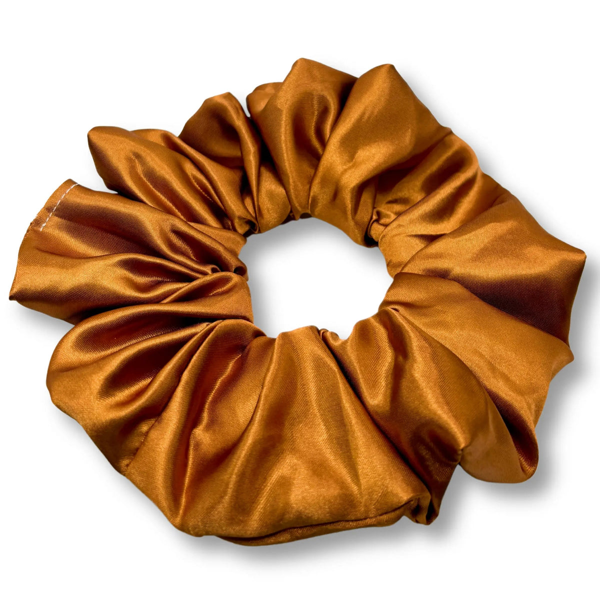 Golden Brown Silk Scrunchie