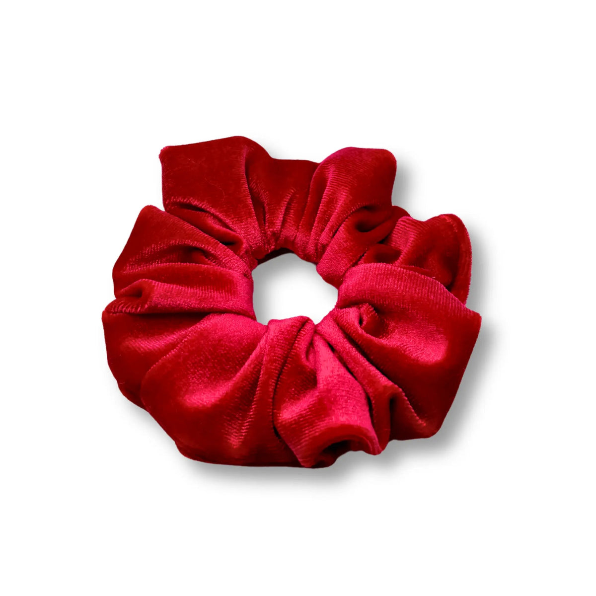 Mini Cherry Velvet Scrunchie
