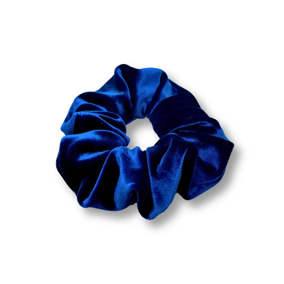 Mini Royal Blue Velvet Scrunchie