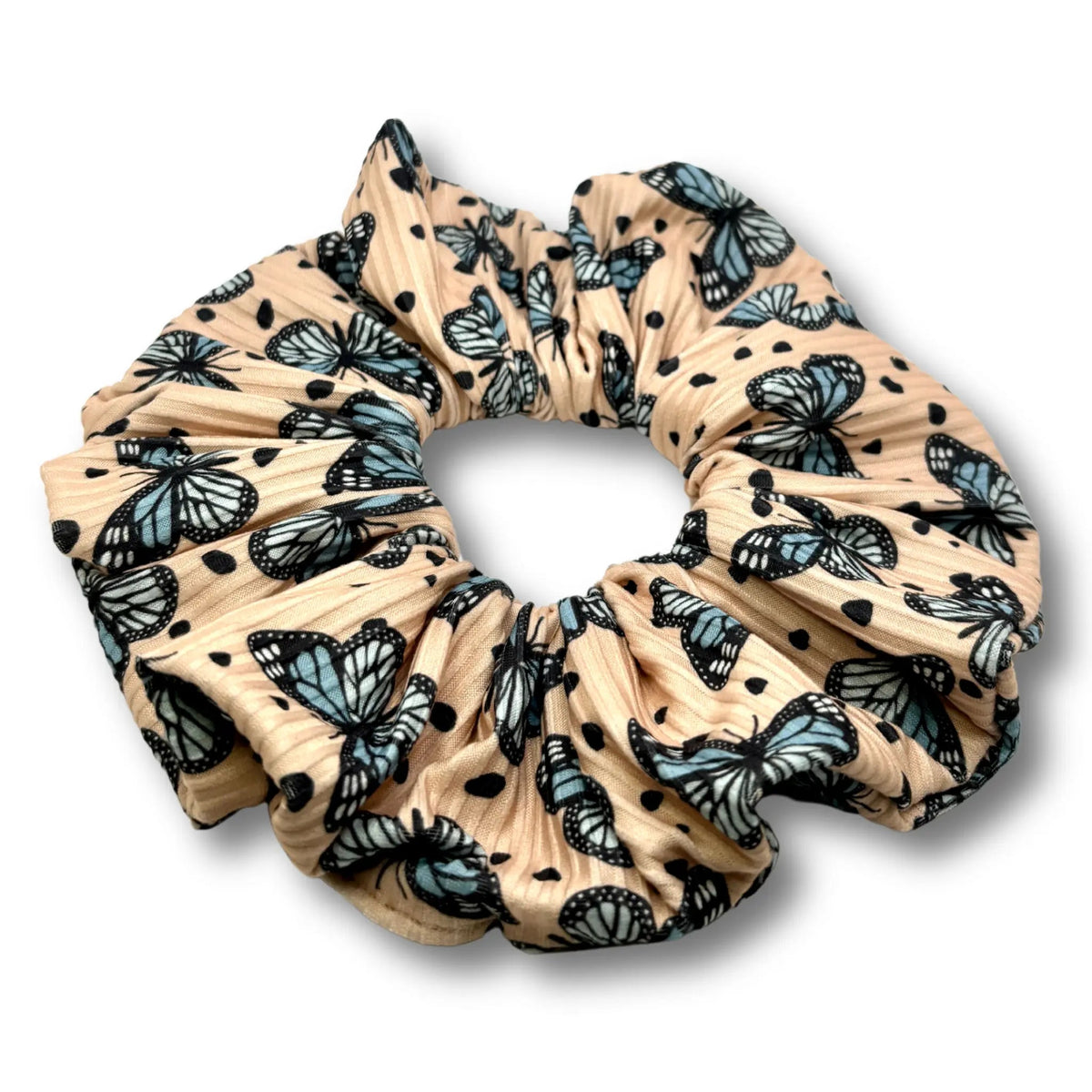 Butterfly Summer Ribbed Scrunchie