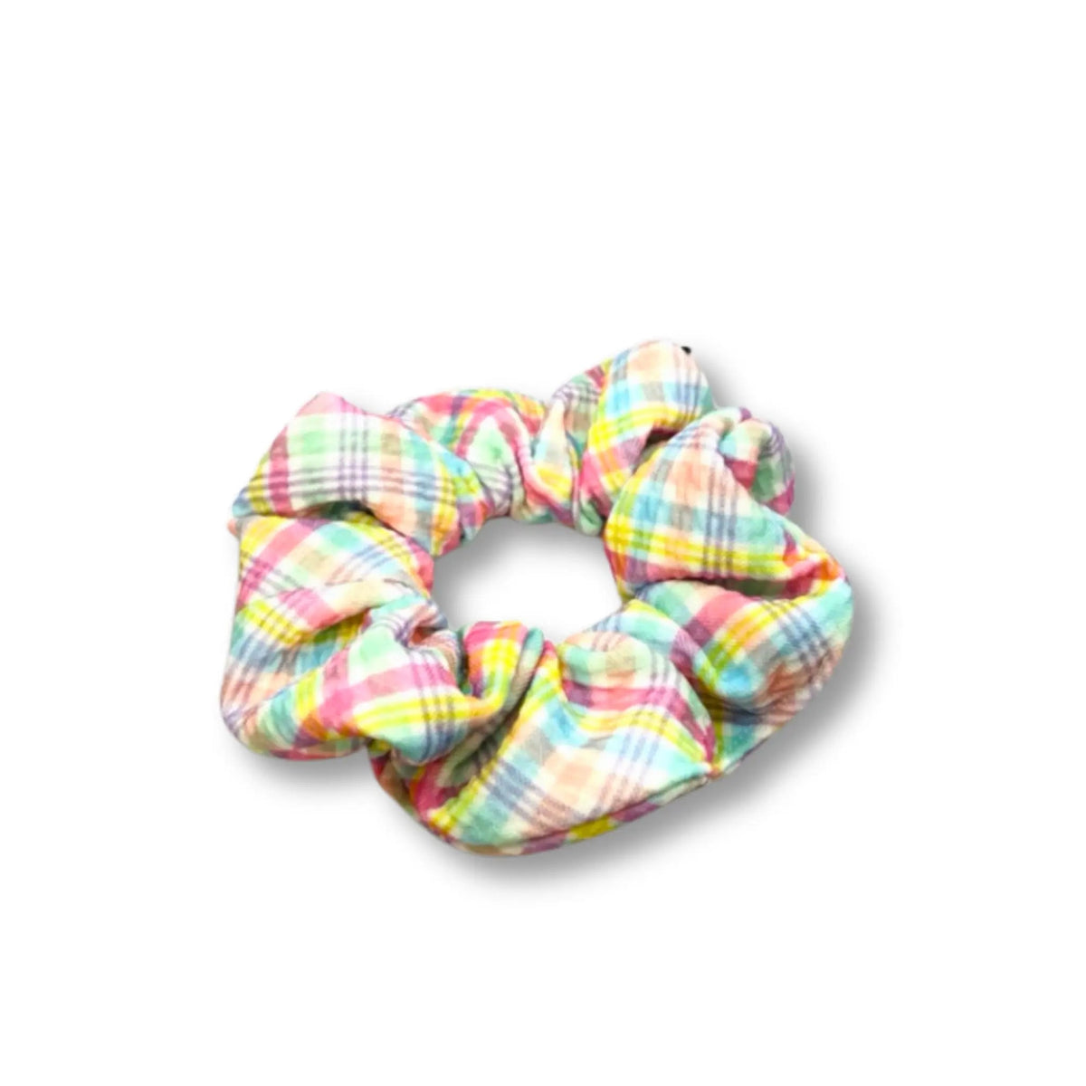 Mini Pastel Plaid Easter Bullet Scrunchie