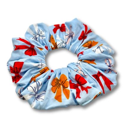 Blue Bow Scrunchie