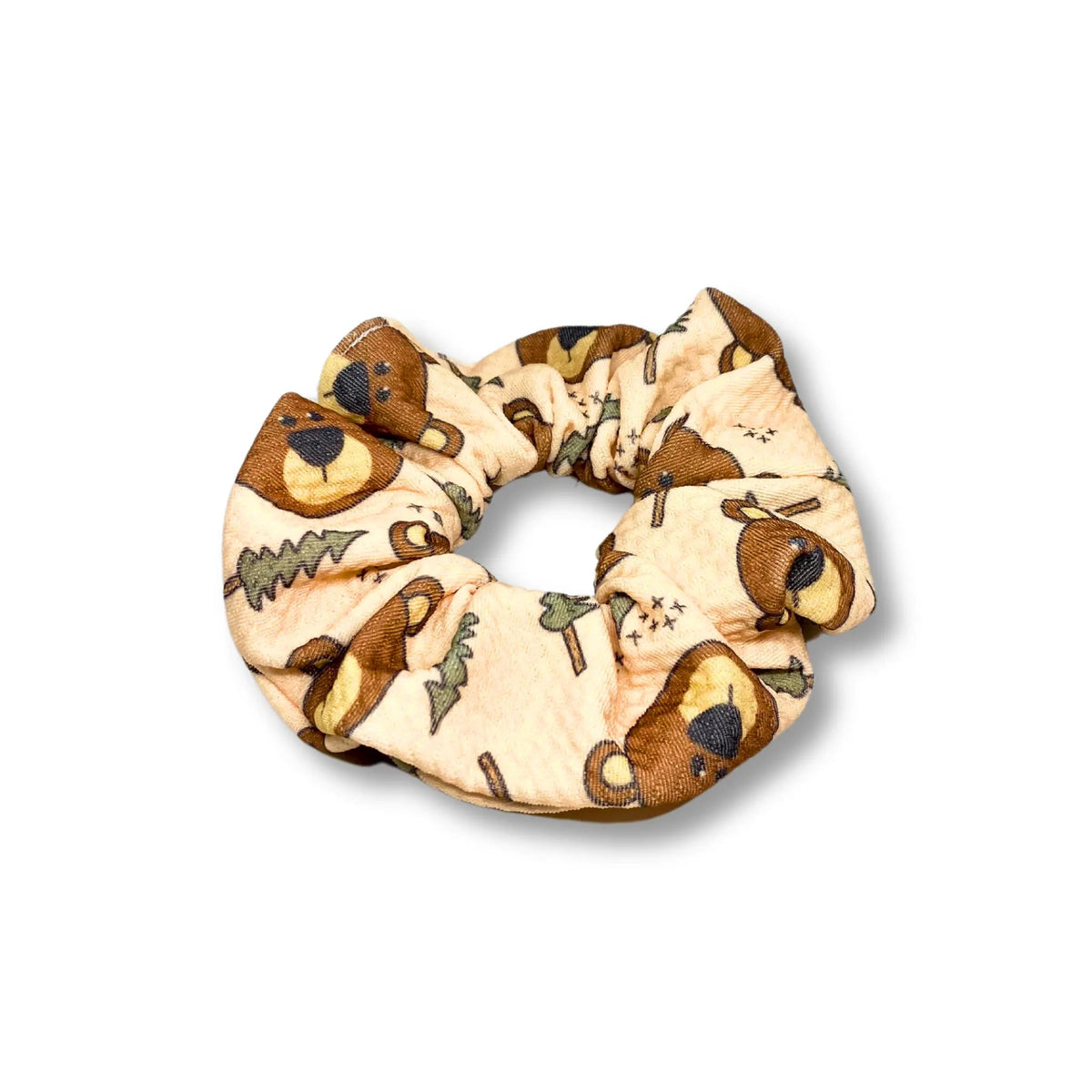 Mini Bear and Pine Tree Bullet Scrunchie