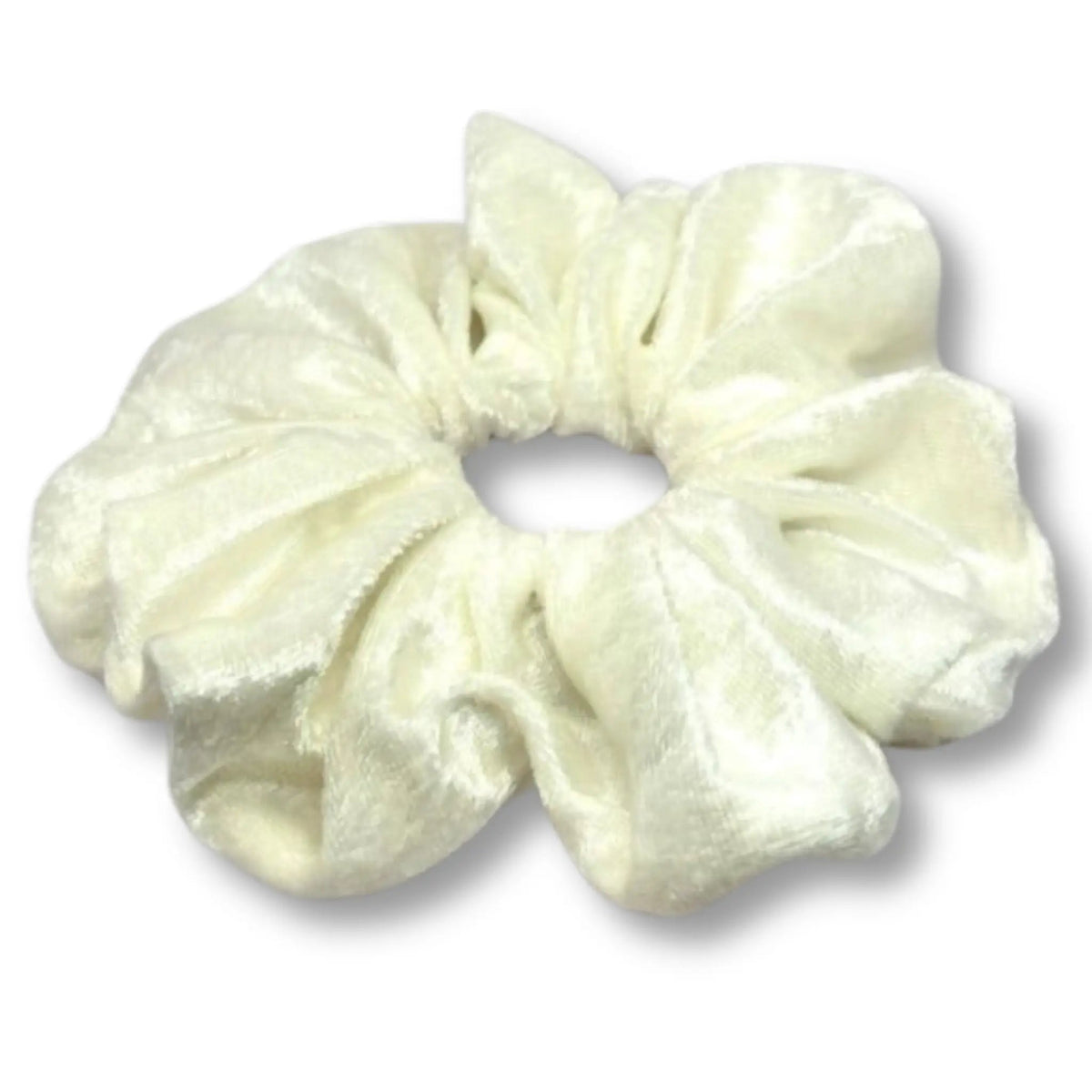 Cream Crushed Velvet Scrunchie