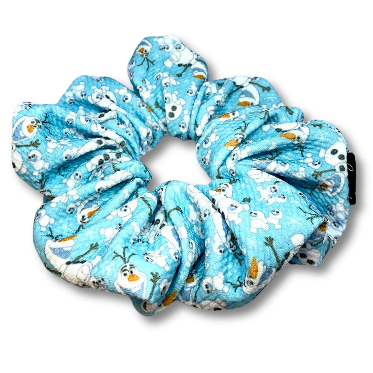 Blue Olaf Snowman Bullet Scrunchie