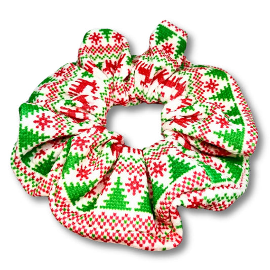Ugly Sweater Christmas Bullet Scrunchie