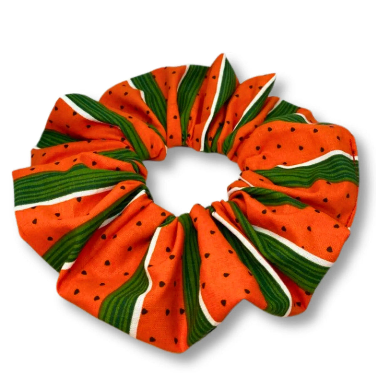 Striped Watermelon Summer Scrunchie