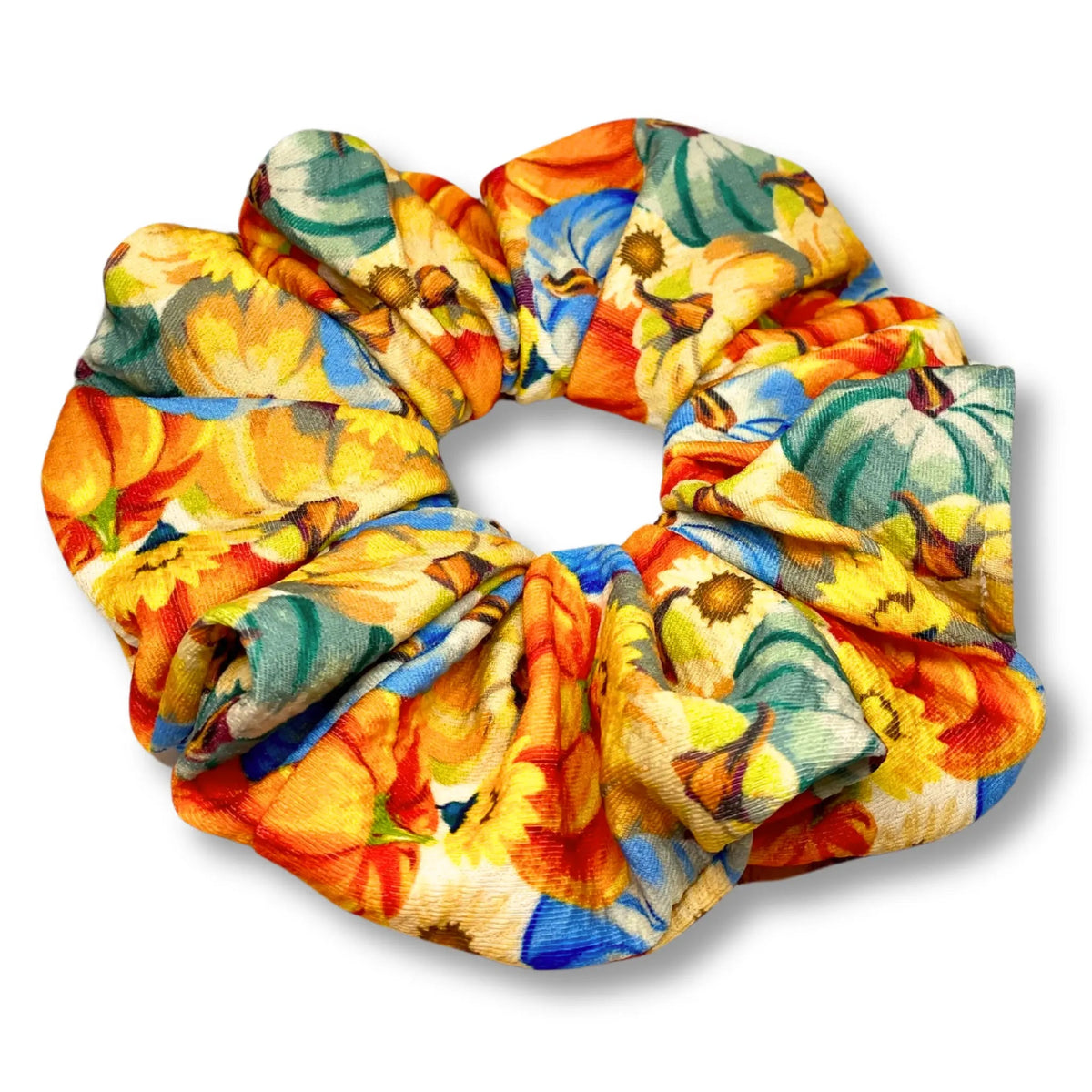 Colorful Pumpkin Patch Bullet Scrunchie