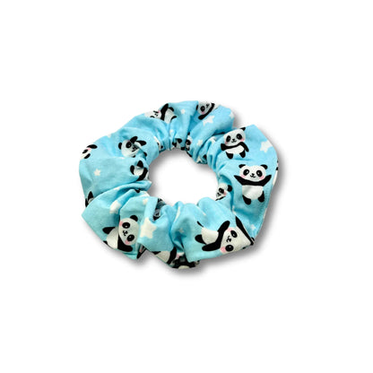Mini Blue Panda Scrunchie