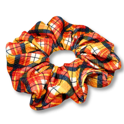 Plaid Fall Bullet Scrunchie