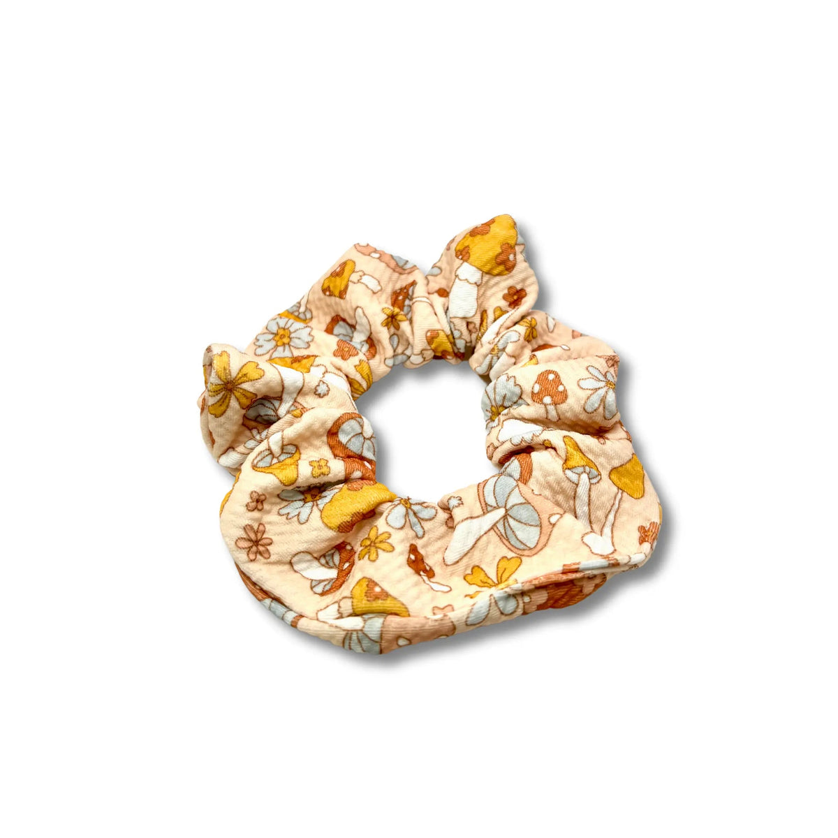Mini Retro Mushroom Fall Bullet Scrunchie