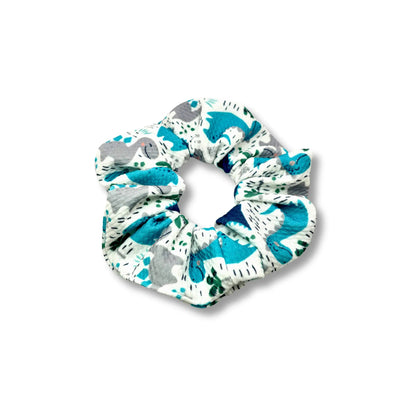 Mini Blue Dino Bullet Scrunchie