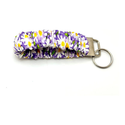 Purple Daisy Summer Scrunchie Wristlet