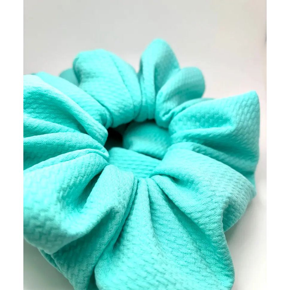 Aqua Summer Bullet Scrunchie