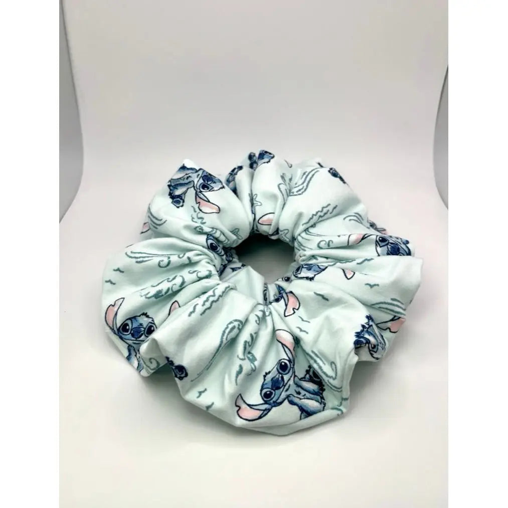 Blue Stitch Scrunchie