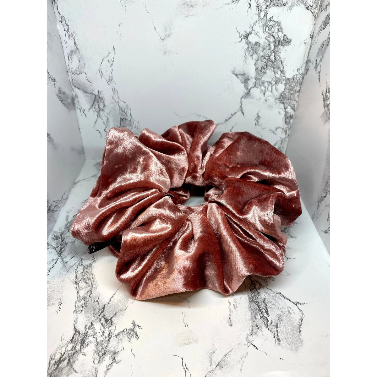 Dusty Rose Crushed Velvet Scrunchie