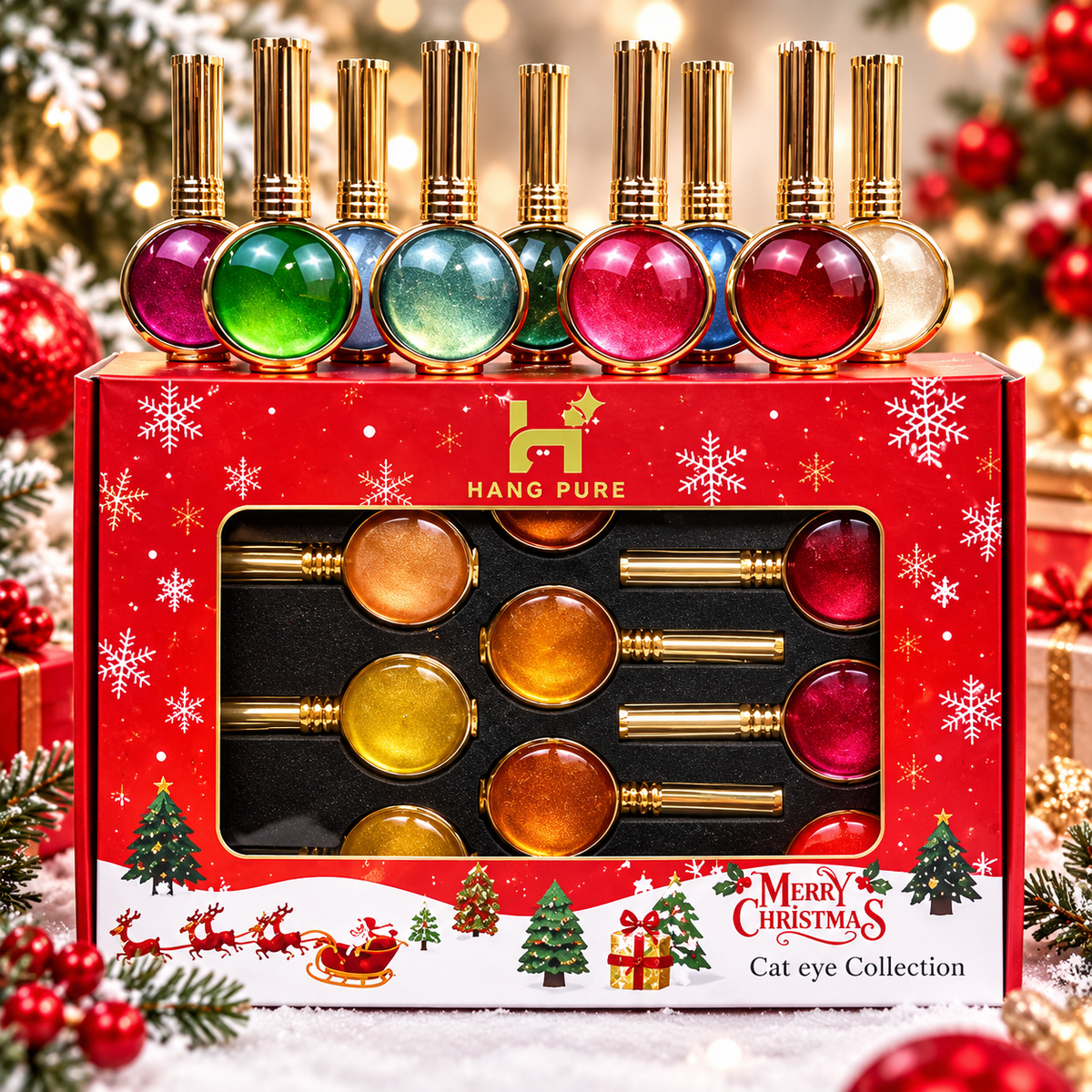 HANG PURE MERRY CHRISTMAS CAT EYE COLLECTION - 18 COLORS