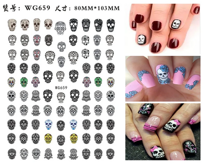 Nail Sticker Snake  Dragon Butterfly Black Multicolor Decals Nail Art Tattoo Slider Water Transfer Letter Nails Art Decoration