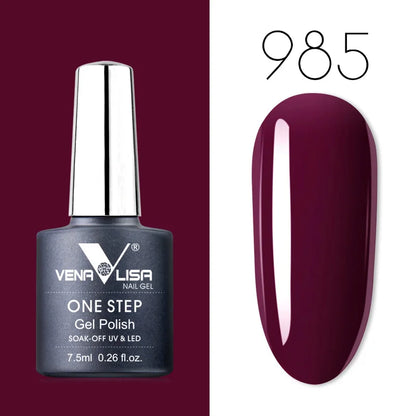 VENALISA 3-in-1 UV Gel Polish One-Step Gel Lacquer Organic Soak off Nail Art Varnish for LED/UV Light New Arrival Nail Salon
