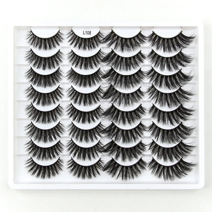 SHIDISHANGPIN 3/5/16 Pairs Natural Long False Eyelashes Dramatic Fluffy 3D Mink Lashes Wispy Wholesale Eye Lashes Thick Cils