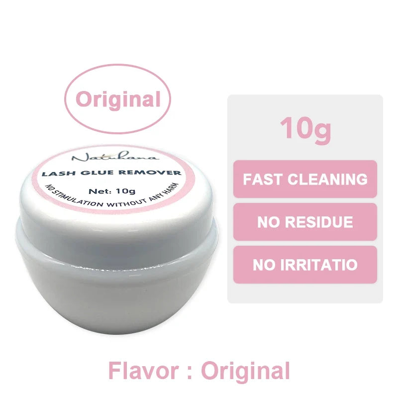 NATUHANA 10g/15g Grafting Eyelash Extension Glue Cream Remover Non-irritating Plant Lashes Gel Remover Adhesive for Makeup Tools
