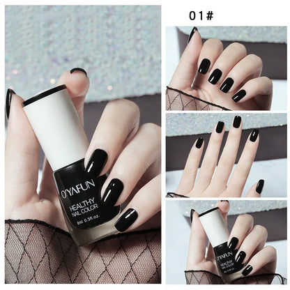 Nail Art Tearable Quick Dry Normal Without Lamp Nail Polish Glitter Sequins UV Varnish Matte Waterproof No-bake Nail Polish