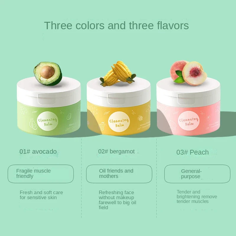New Product Vegetable Oil Peach Makeup Remover Cleansing Ice Cream with A Gentle Texture and No Tightness Makeup Remover Balm