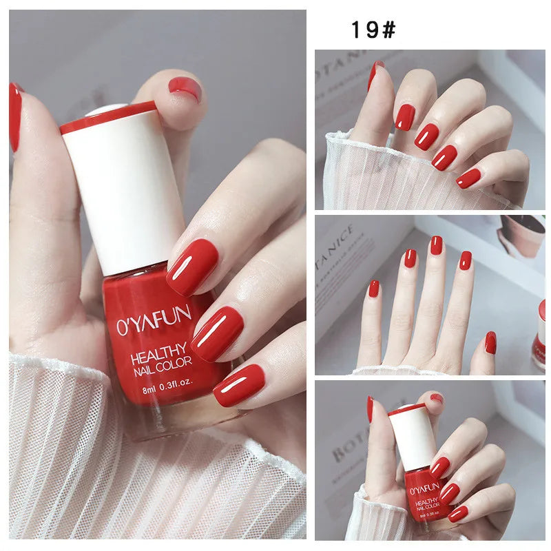 Nail Art Tearable Quick Dry Normal Without Lamp Nail Polish Glitter Sequins UV Varnish Matte Waterproof No-bake Nail Polish