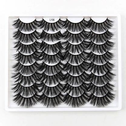 SHIDISHANGPIN 3/5/16 Pairs Natural Long False Eyelashes Dramatic Fluffy 3D Mink Lashes Wispy Wholesale Eye Lashes Thick Cils