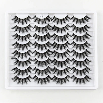 SHIDISHANGPIN 3/5/16 Pairs Natural Long False Eyelashes Dramatic Fluffy 3D Mink Lashes Wispy Wholesale Eye Lashes Thick Cils