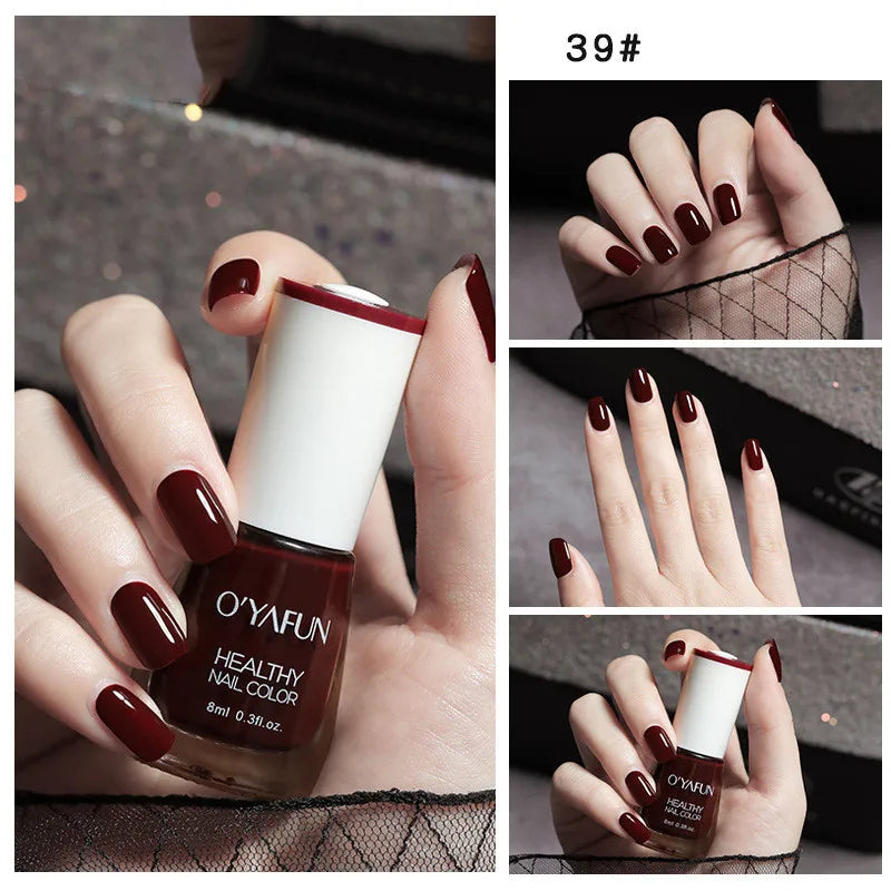 Nail Art Tearable Quick Dry Normal Without Lamp Nail Polish Glitter Sequins UV Varnish Matte Waterproof No-bake Nail Polish