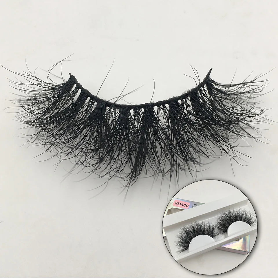 RED SIREN Fluffy Mink Lashes Short Messy Wispy Natural Eyelashes 10mm-18mm Hamdmade Real 3D Mink Eyelashes Makeup False Lashes